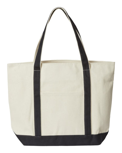 XL Zippered Cotton Canvas Resort Tote - 8873