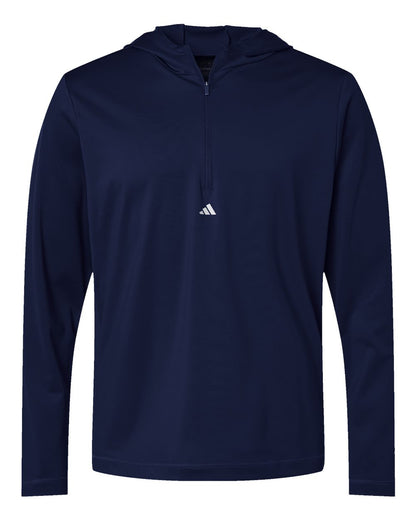 Men's Lightweight Quarter-Zip Hooded Pullover - A596