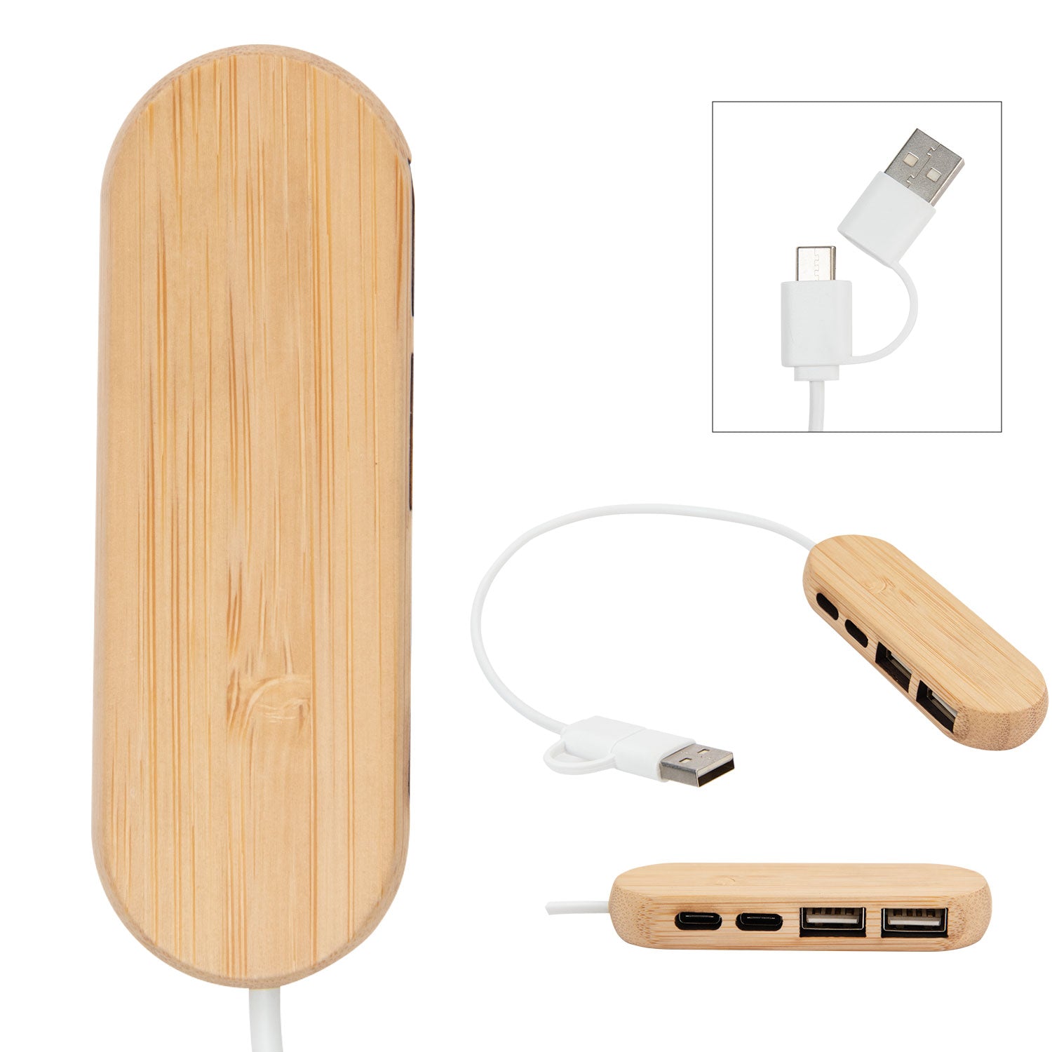 Dual Input Bamboo Hub