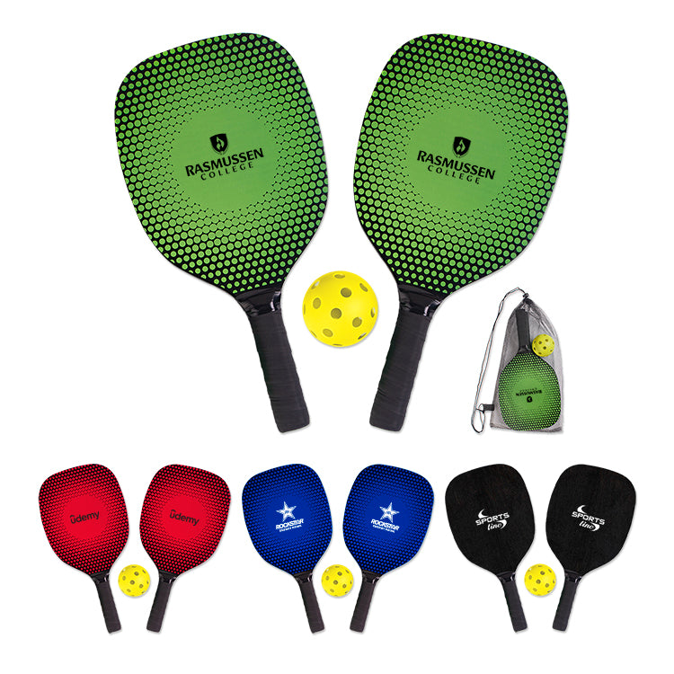 Black Pickleball Set in Mesh Bag