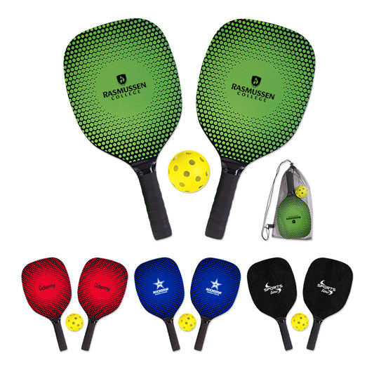 Black Pickleball Set in Mesh Bag