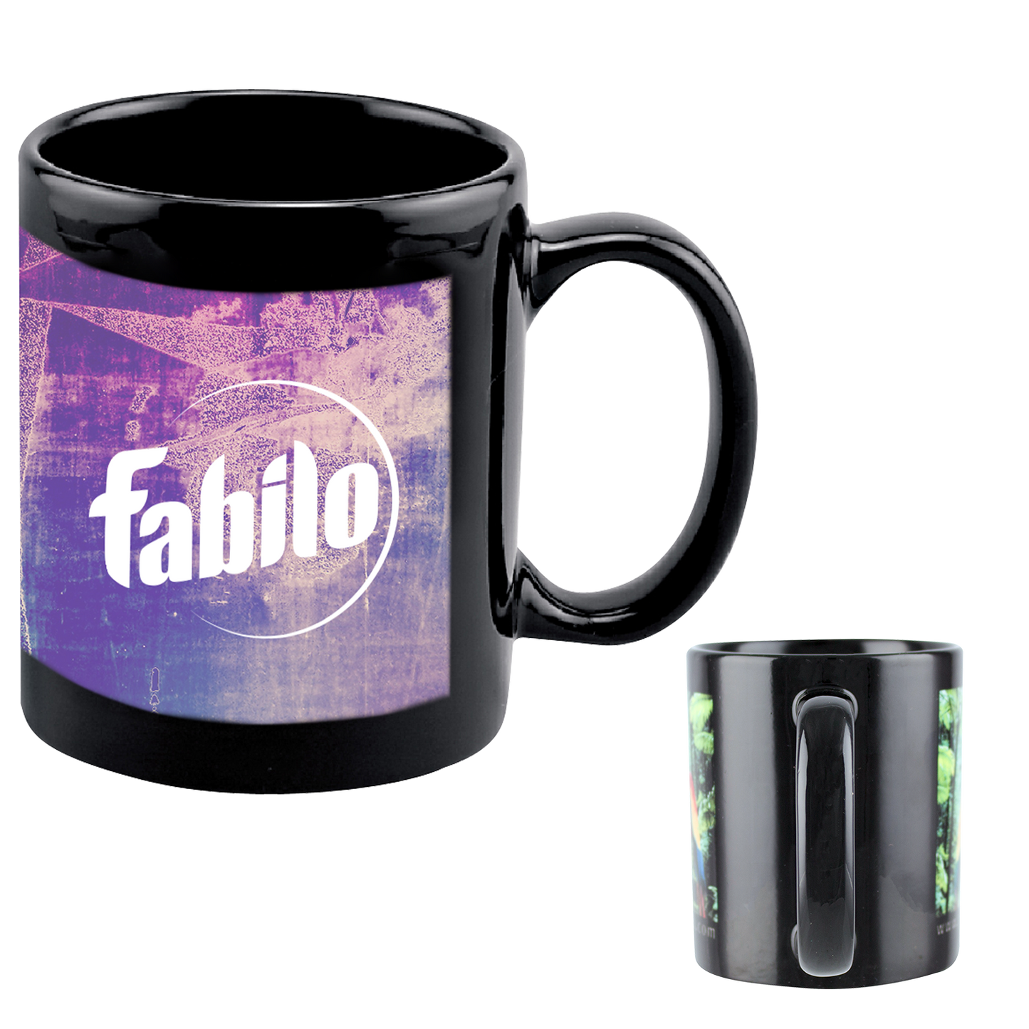 Black 11 Oz Full Color Black Stoneware Executive Mug