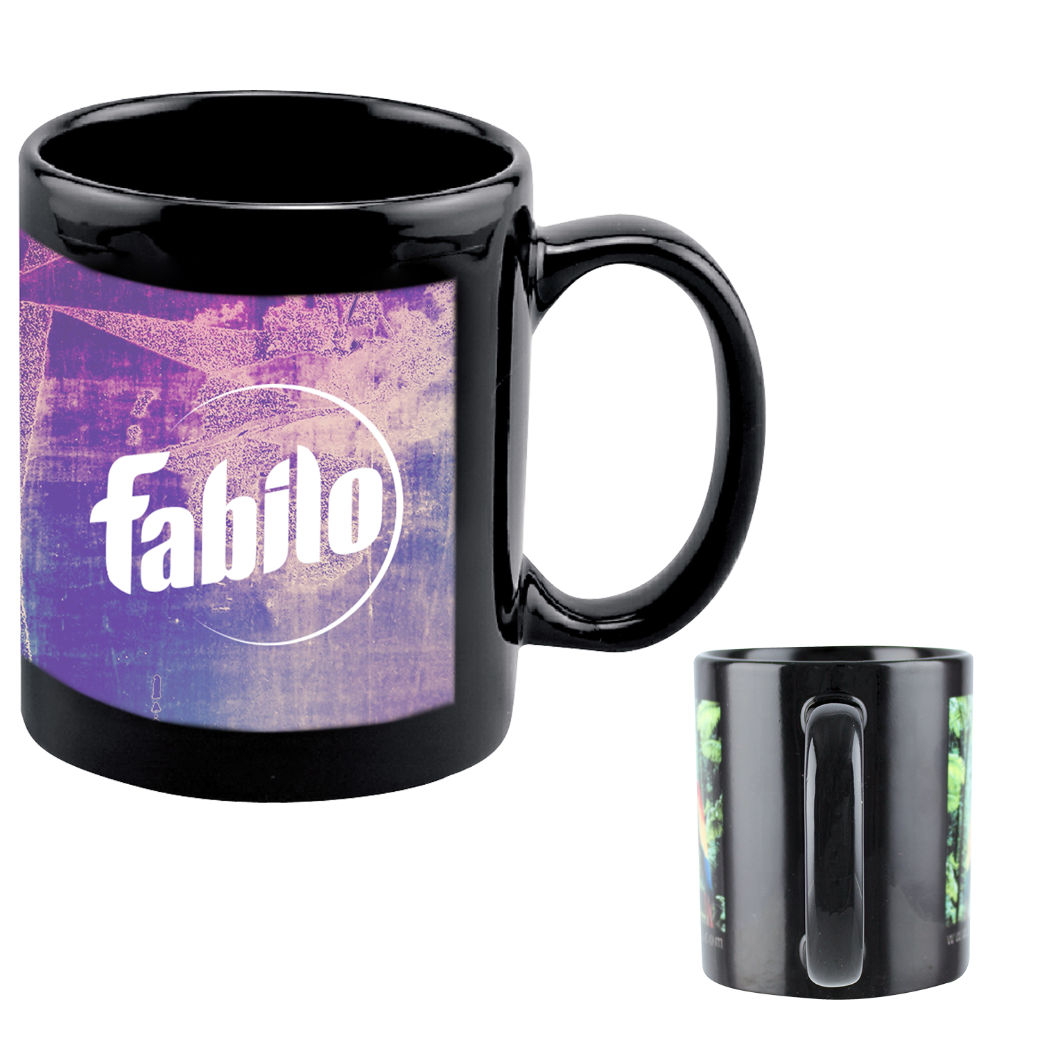 Black 11 Oz Full Color Black Stoneware Executive Mug