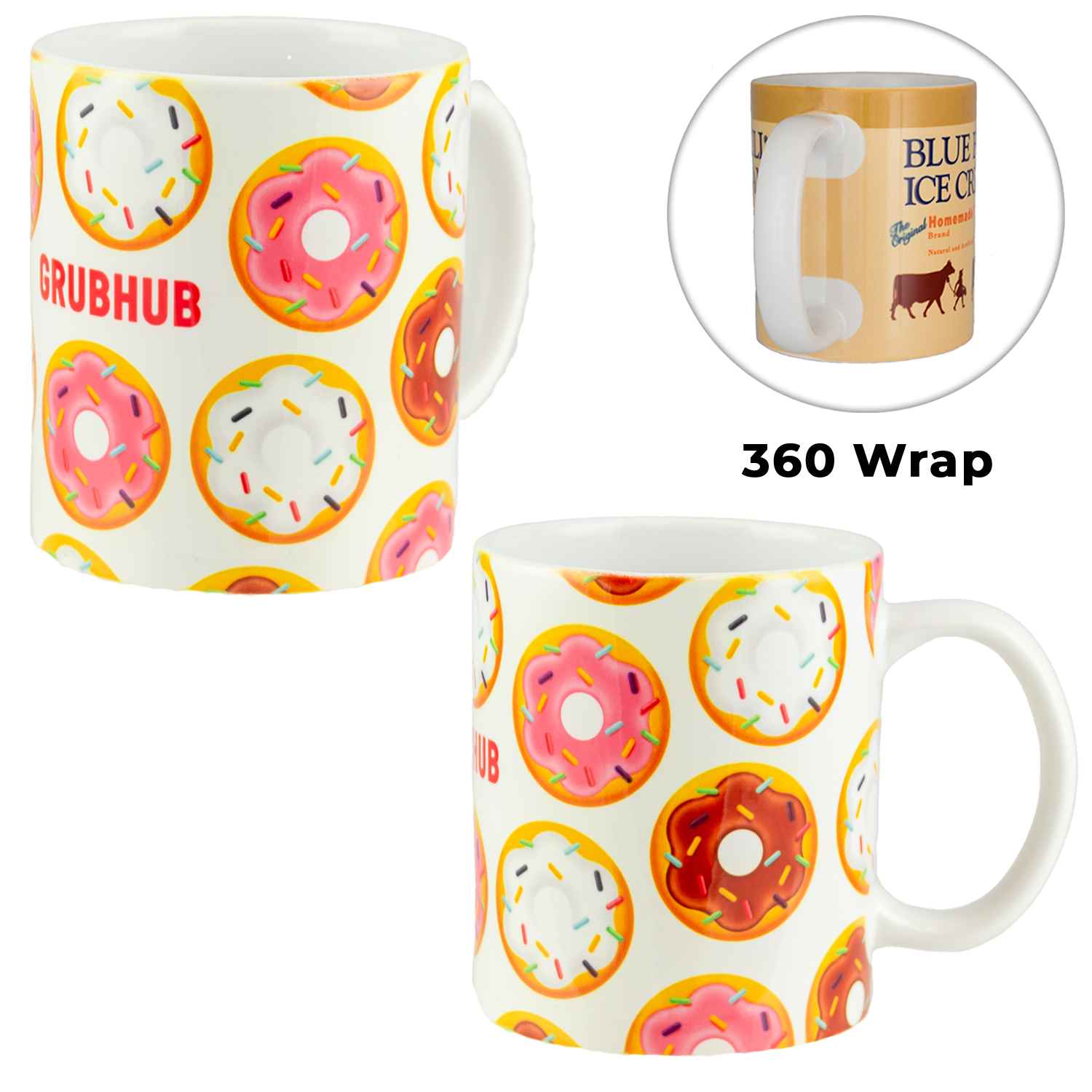 Rainbow 11 Oz Full Color Stoneware Executive Mug