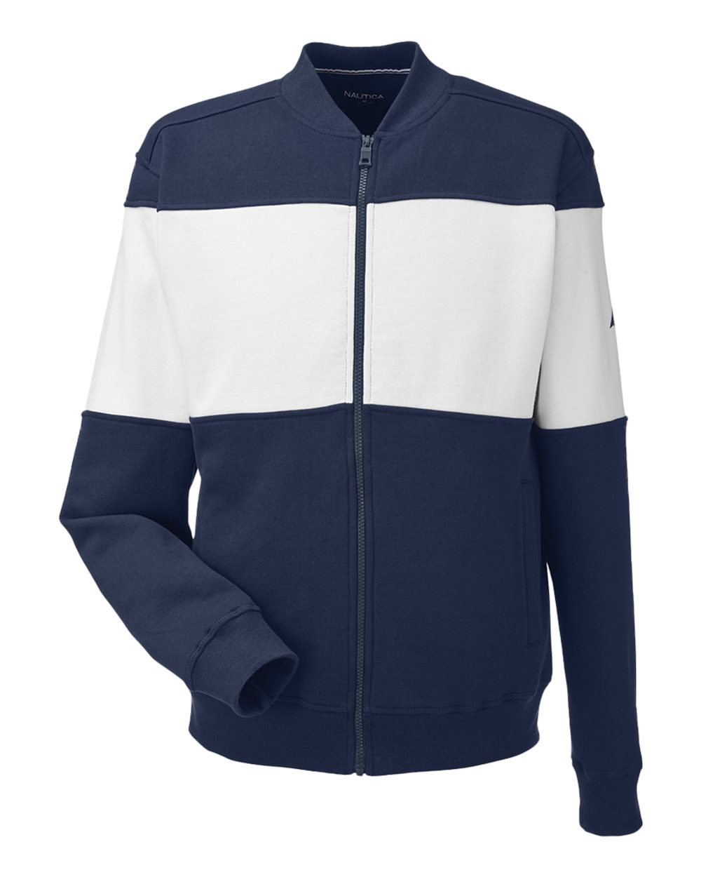 Unisex Anchor Fleece Colorblocked Bomber Jacket - N17928