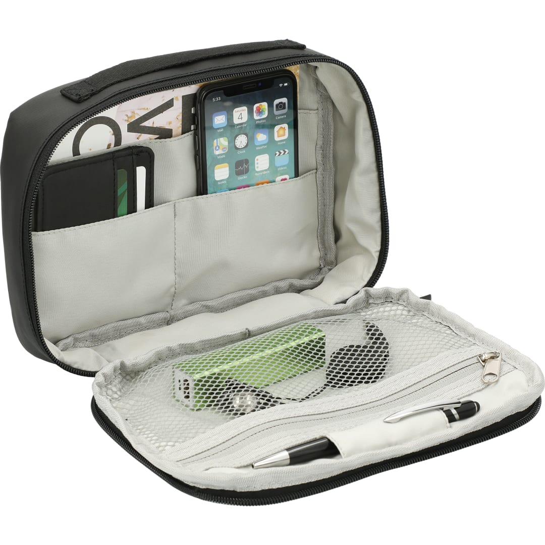 Front View of Black elleven™ Travel Organizer