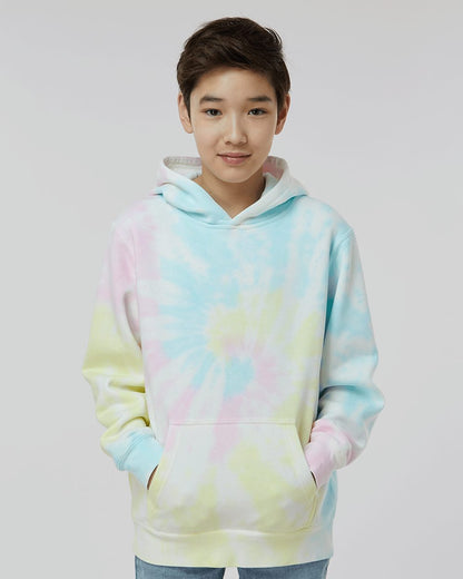 Youth Midweight Tie-Dyed Hooded Sweatshirt - PRM1500TD