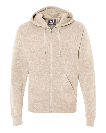 Men's Triblend Full-Zip Hooded Sweatshirt - 8872