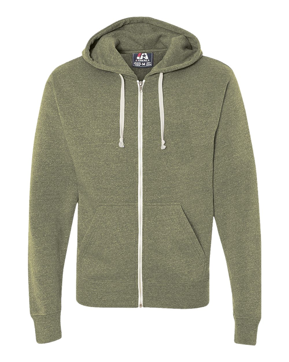 Men's Triblend Full-Zip Hooded Sweatshirt - 8872