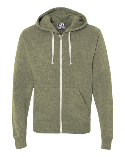 Men's Triblend Full-Zip Hooded Sweatshirt - 8872