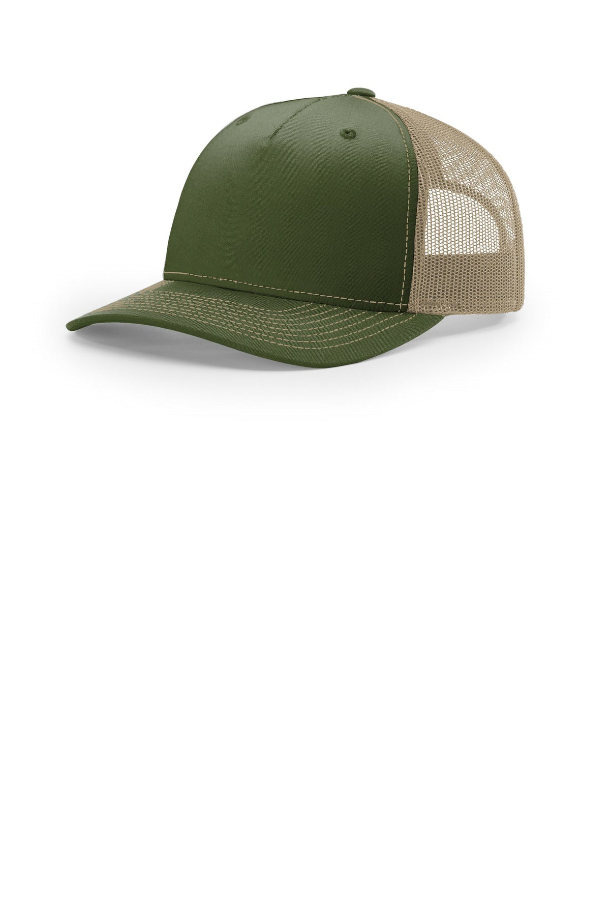 SanMar 112FP_armyolivetan_hat_detail.jpg