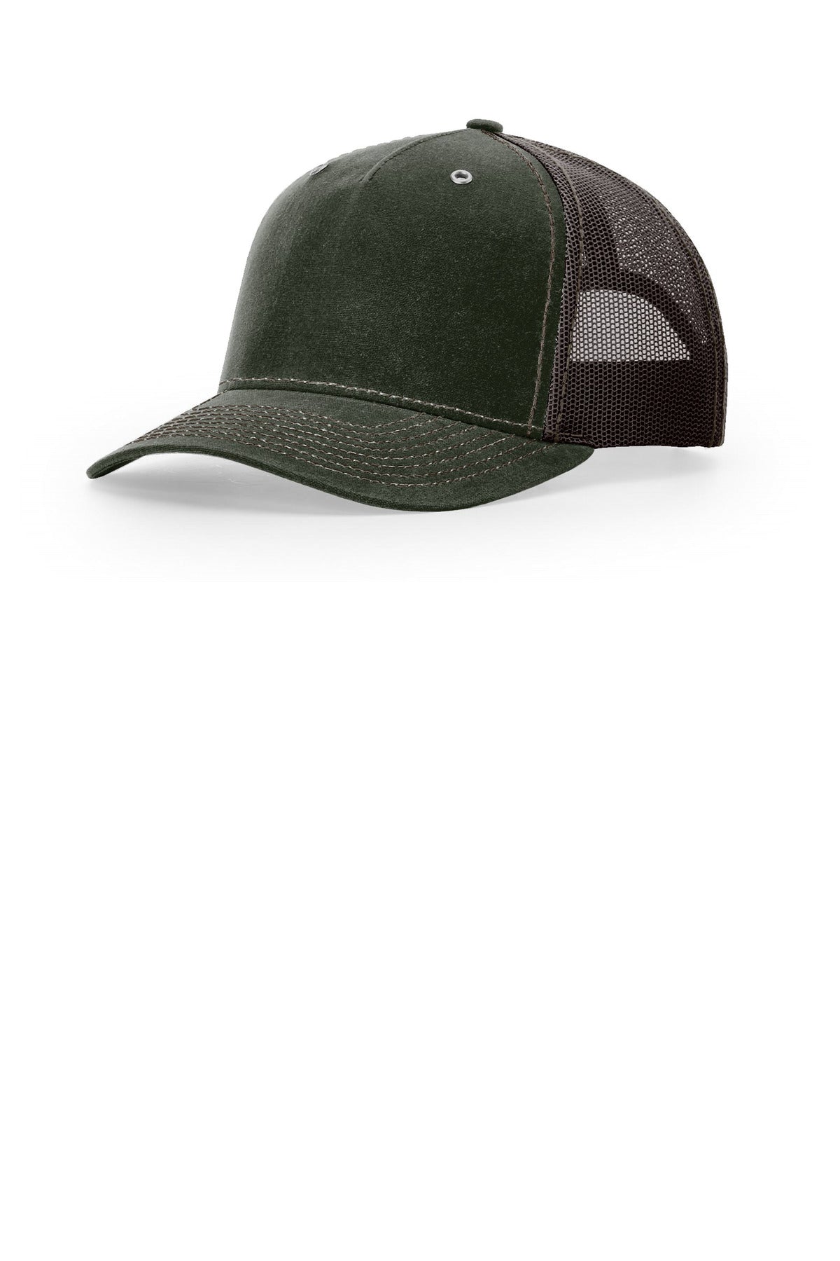 SanMar 112WH_darkolivecoffee_hat_detail.jpg