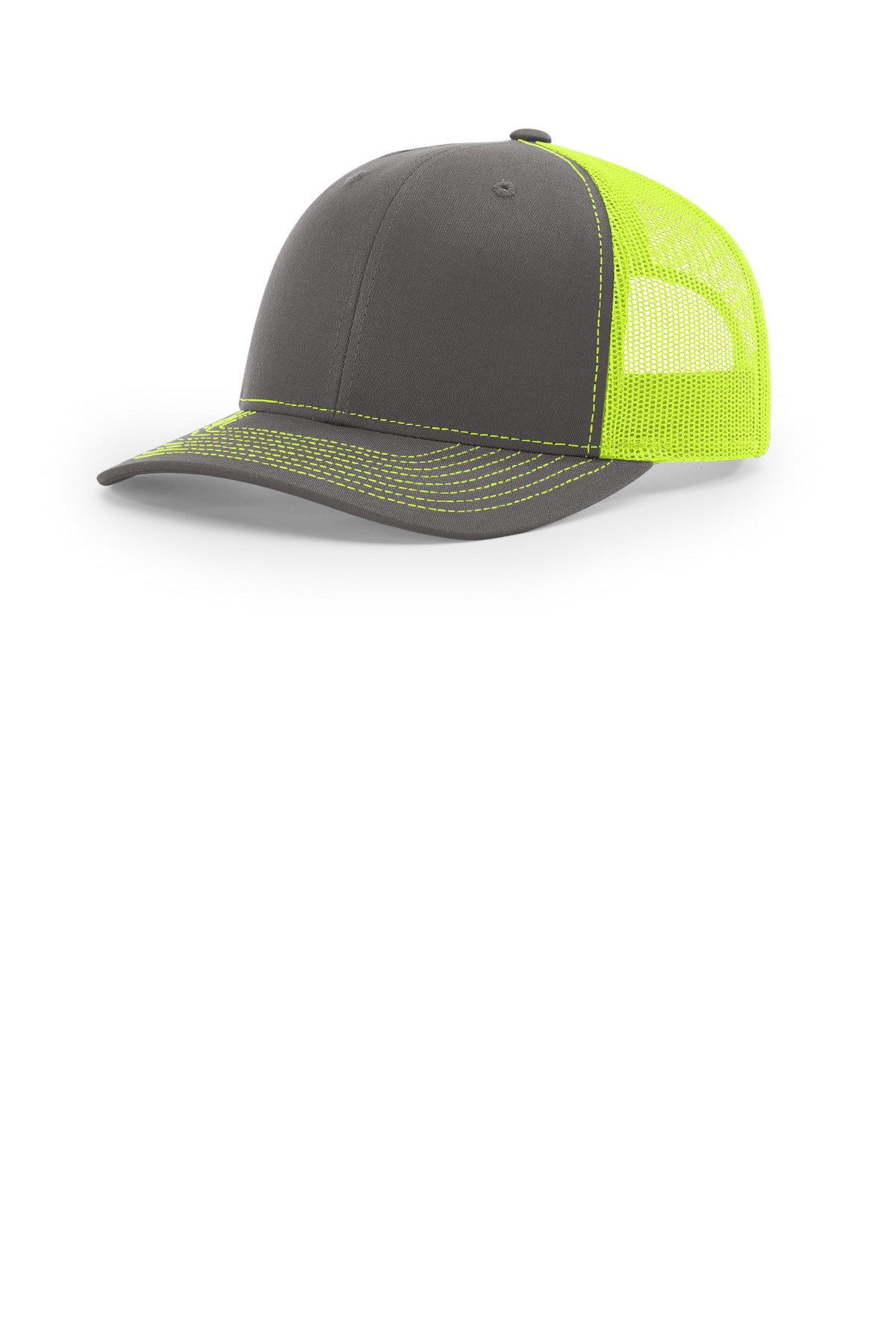 SanMar 112_charcoalneonyellow_hat_detail.jpg