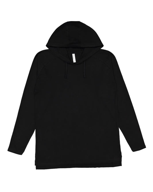 Men's Fine Jersey Hooded Long Sleeve Raglan T-Shirt - 6917