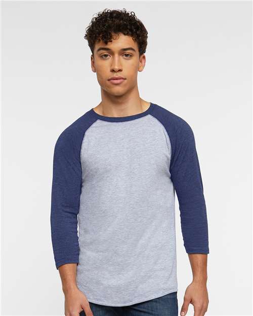 Men's Baseball Fine Jersey Three-Quarter Sleeve Tee - 6930