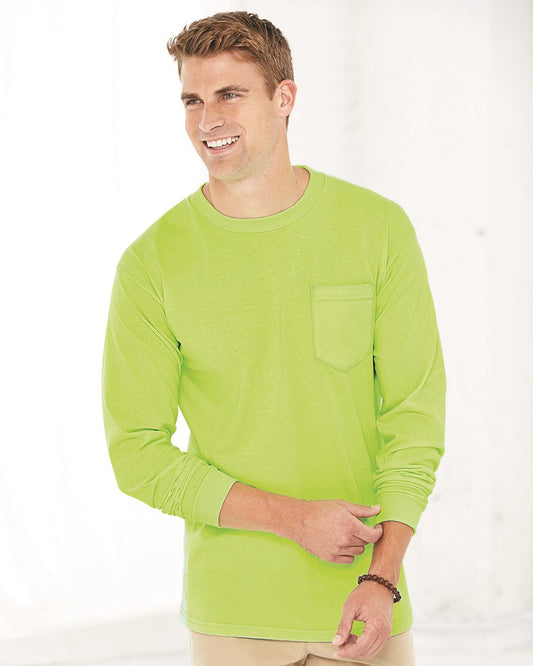Unisex Union-Made Long Sleeve Pocket T-Shirt - 3055
