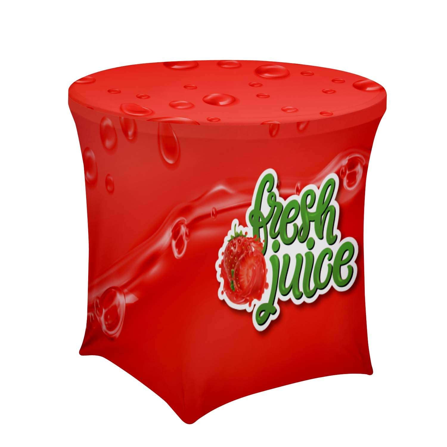 Café-Height UltraFit Round Table Throw (Full-Color Full Bleed)