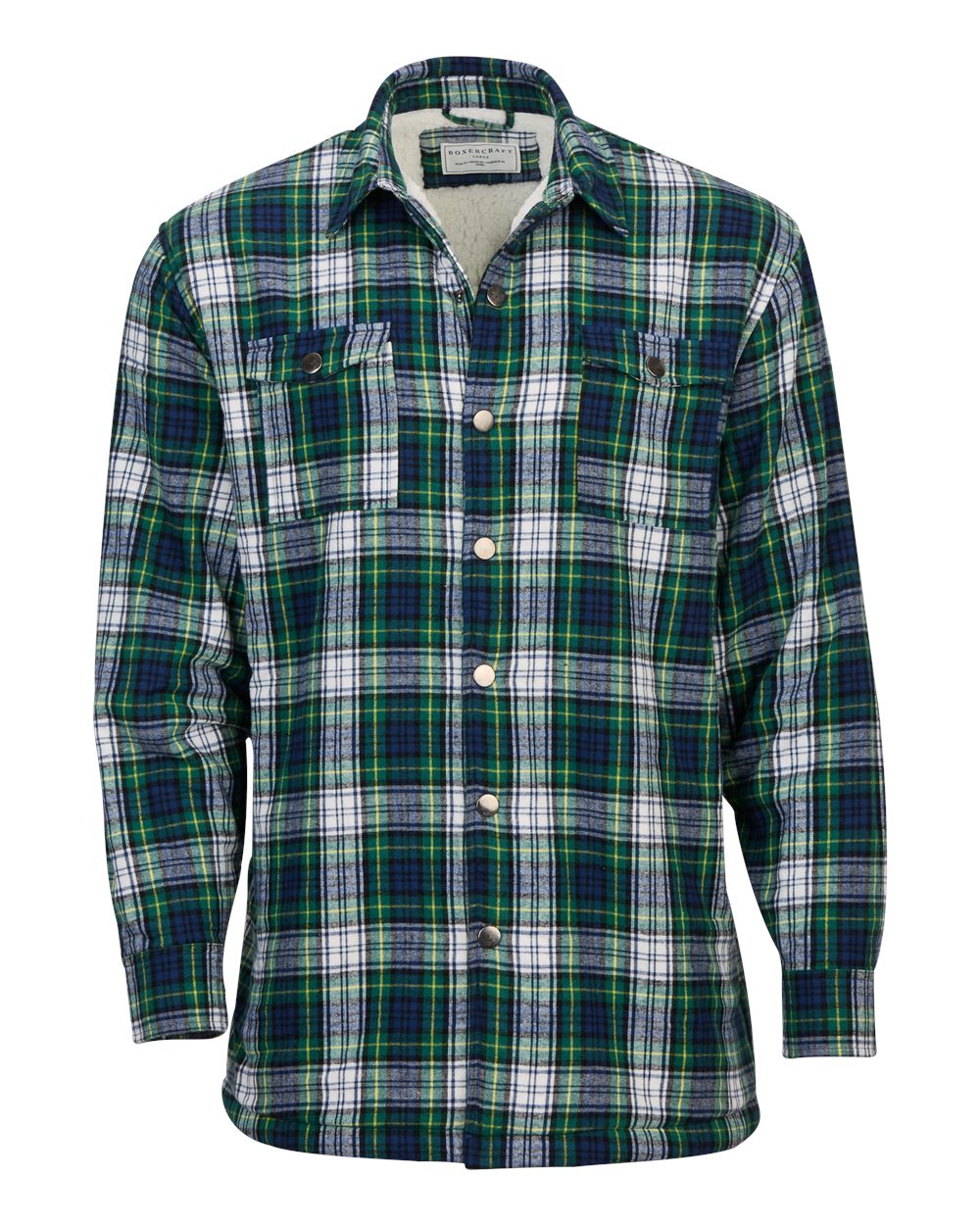 Men's Flannel Sherpa Workshirt Jacket - BM7601