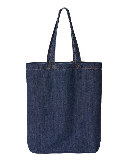 Cotton Denim Gusseted Tote Bag - 7761A