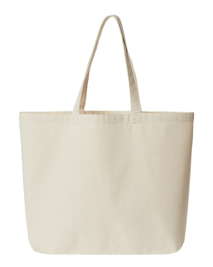 Jumbo Recycled Midweight Gusseted Canvas Tote - OAD108R
