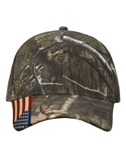 Camo Woven USA Flag Cap - LC350