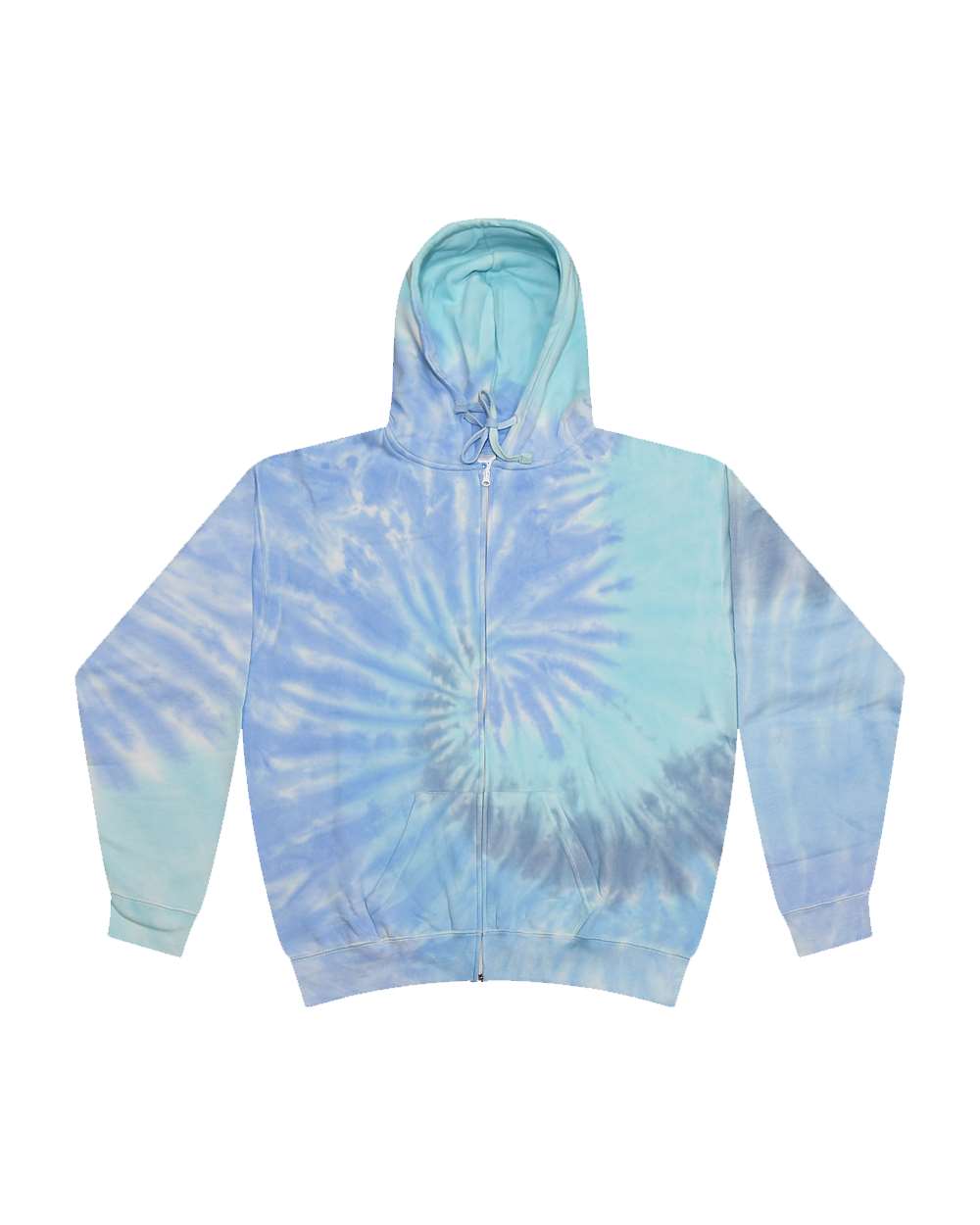 Unisex Tie-Dyed Full-Zip Hooded Sweatshirt - 8888