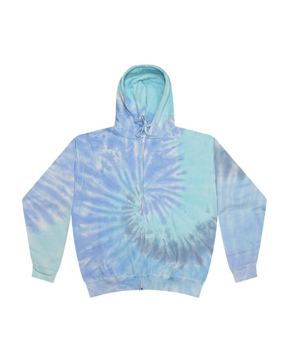 Unisex Tie-Dyed Full-Zip Hooded Sweatshirt - 8888