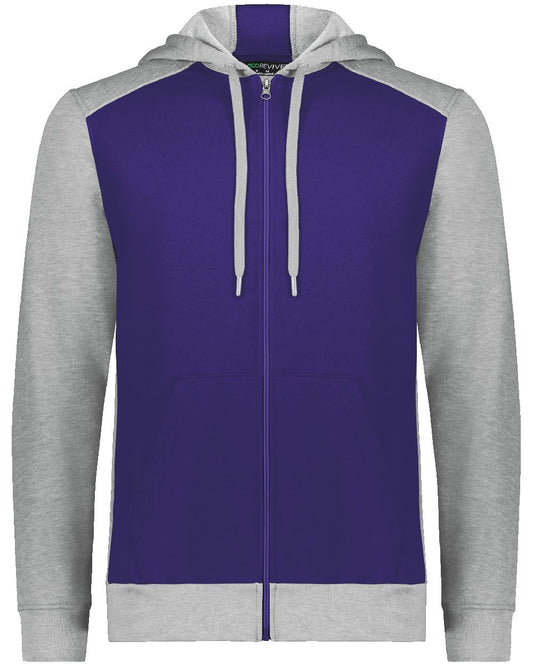 Unisex Eco Revive™ Three-Season Triblend Fleece Full-Zip Hooded Sweatshirt - 6899