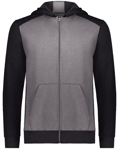 Youth Eco Revive™ Three-Season Triblend Fleece Full-Zip Hooded Sweatshirt - 6900