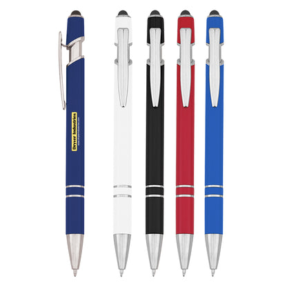 Recycled Black With Blue Roslin Incline Stylus Blue Ink rABS Pen