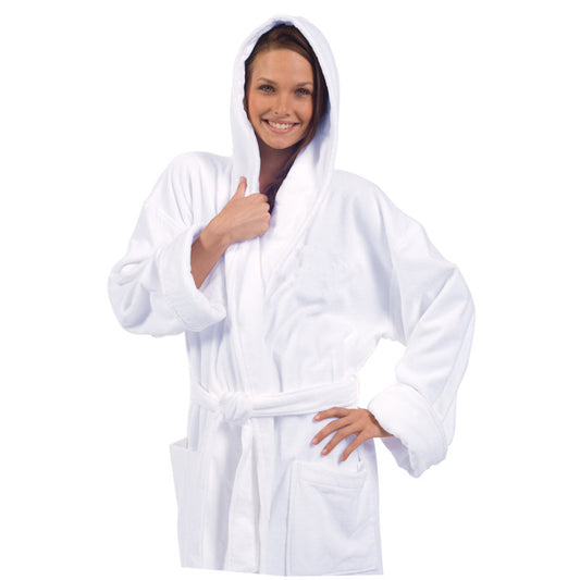 Terry Velour Hooded Robe