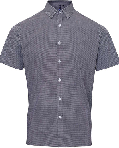 Men's Microcheck Gingham Cotton Shirt - RP221