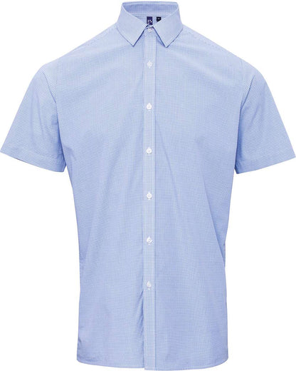 Men's Microcheck Gingham Cotton Shirt - RP221
