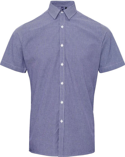 Men's Microcheck Gingham Cotton Shirt - RP221