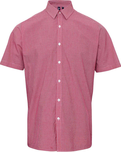 Men's Microcheck Gingham Cotton Shirt - RP221