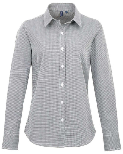 Women's Microcheck Gingham Cotton Shirt - RP320