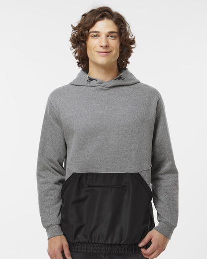 Unisex Mixed Media Hooded Sweatshirt - 23112