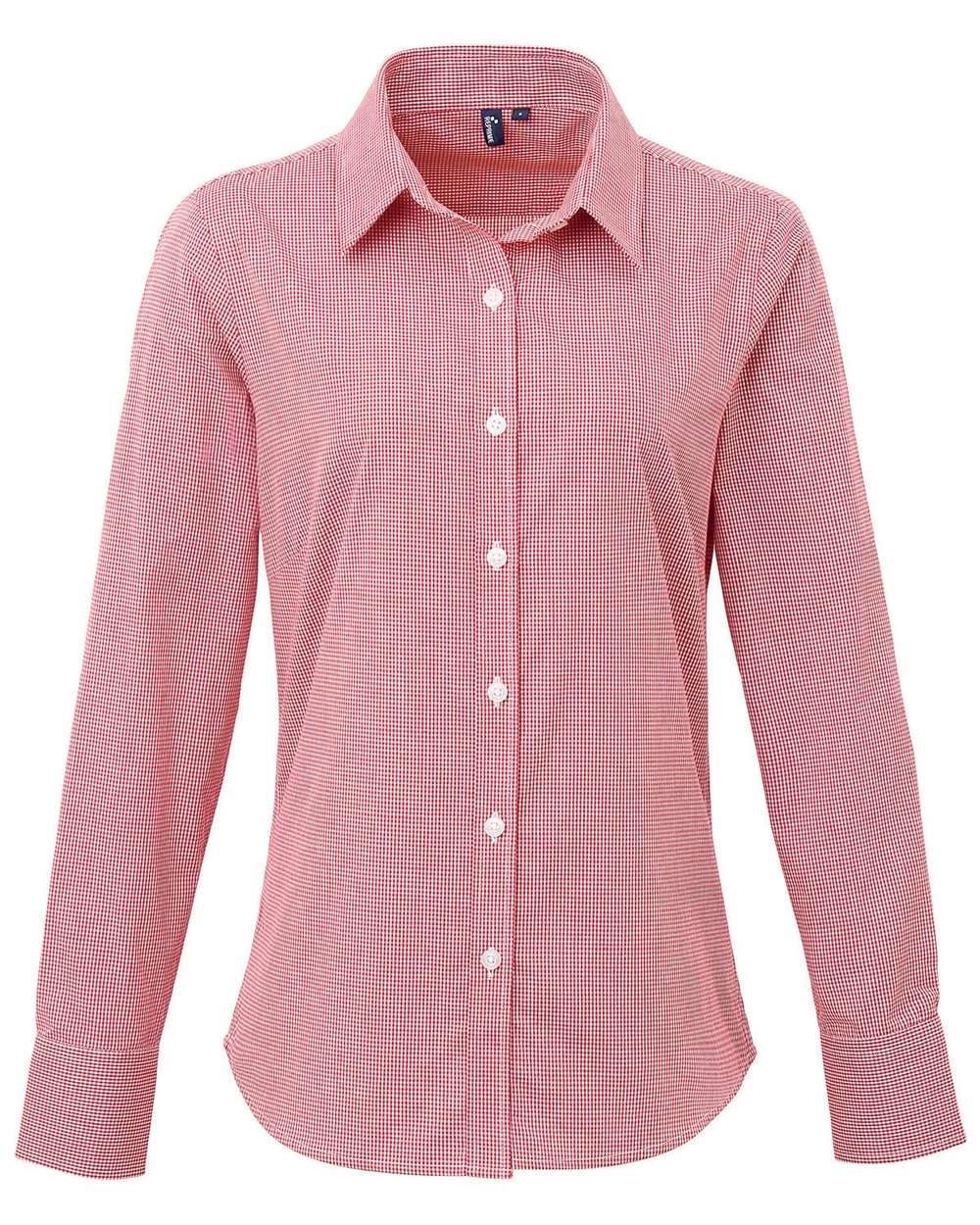 Women's Microcheck Gingham Cotton Shirt - RP320