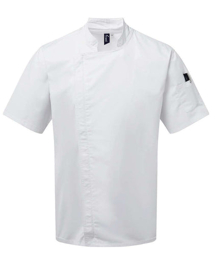 Unisex Zip-Close Short Sleeve Chef's Coat - RP906