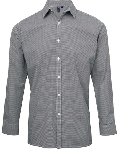 Men's Microcheck Gingham Cotton Shirt - RP220
