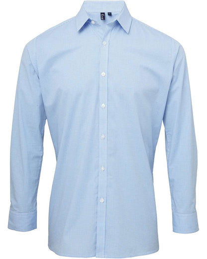 Men's Microcheck Gingham Cotton Shirt - RP220