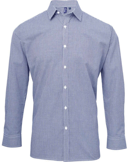 Men's Microcheck Gingham Cotton Shirt - RP220