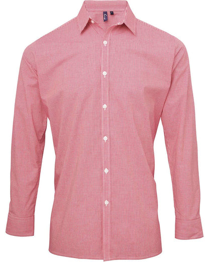 Men's Microcheck Gingham Cotton Shirt - RP220