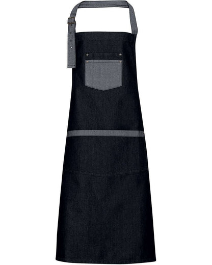 Domain Contrast Denim Bib Apron - RP127