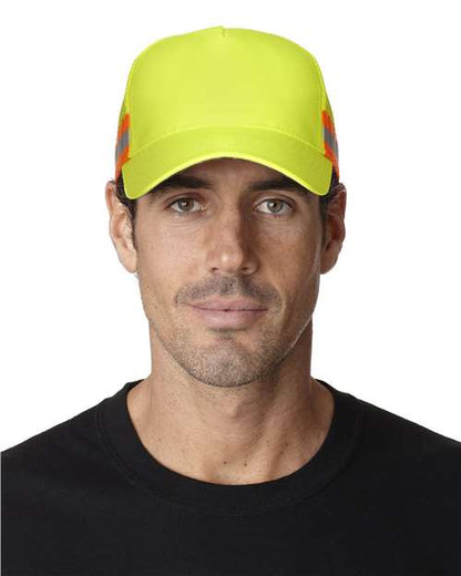 Trucker Reflector High-Visibility Constructed Cap - TR102