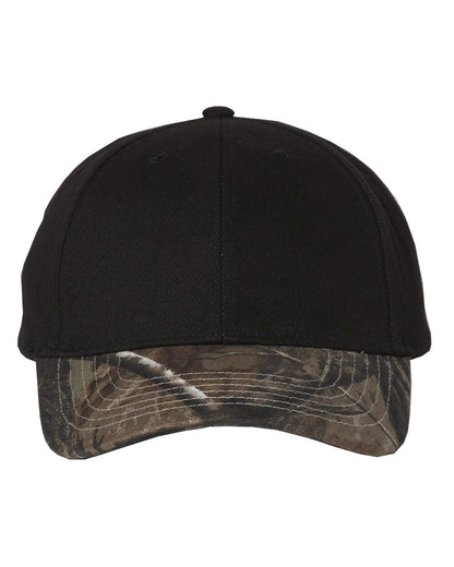 Solid Crown with Camo Bill Cap - LC25