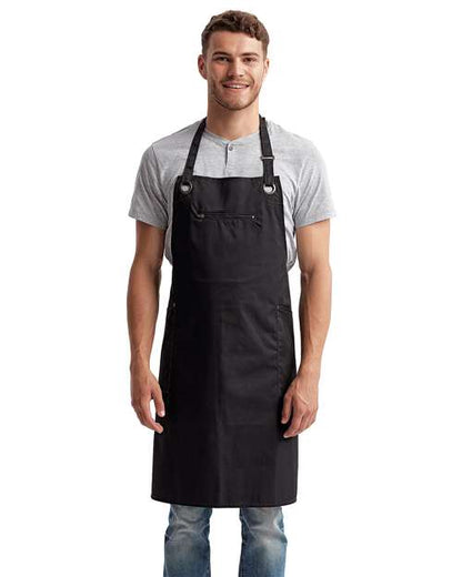 Barley Contrast Stitch Recycled Bib Apron - RP121