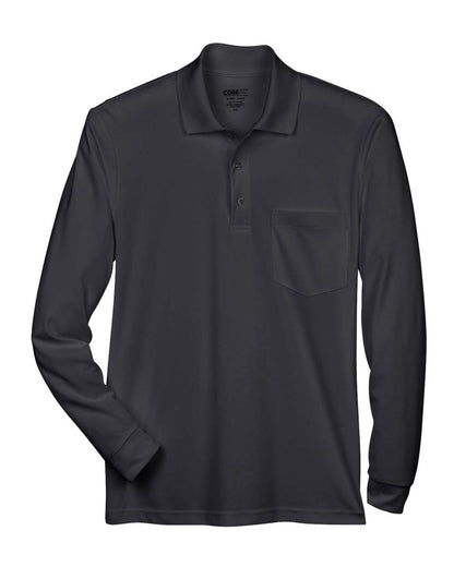 Men's Pinnacle Performance Long Sleeve Piqué Polo with Pocket - 88192P