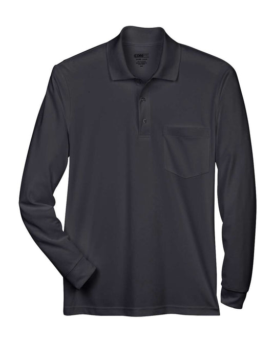 Men's Pinnacle Performance Long Sleeve Piqué Polo with Pocket - 88192P