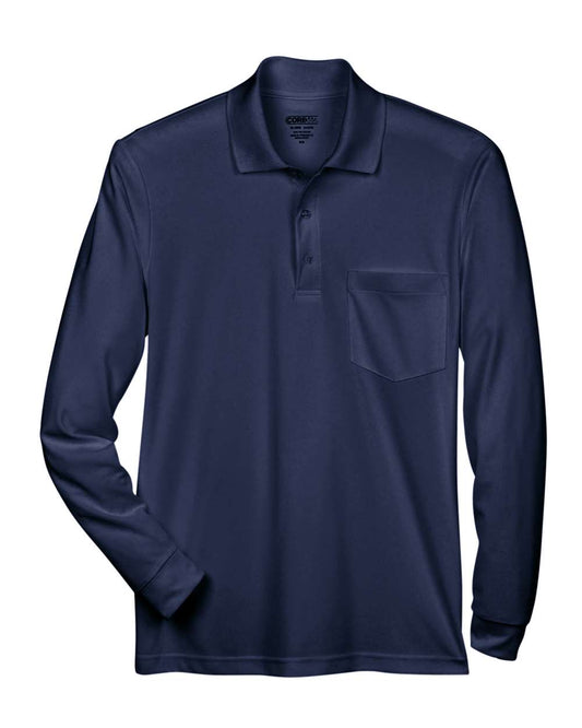 Men's Pinnacle Performance Long Sleeve Piqué Polo with Pocket - 88192P